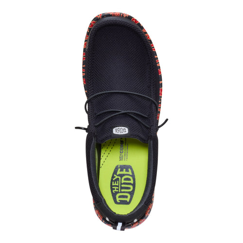 Wally Work CE Flames Slip Resistant - Black/Salsa Red - 6