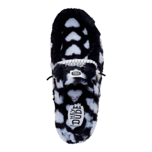 Wendy Slipper Hearts - Black/White - 2